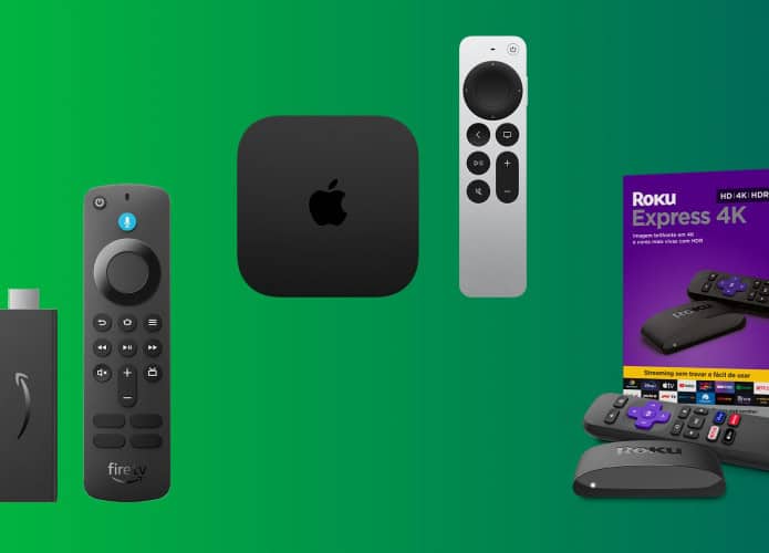 Fire TV Stick, Roku Express e Apple TV