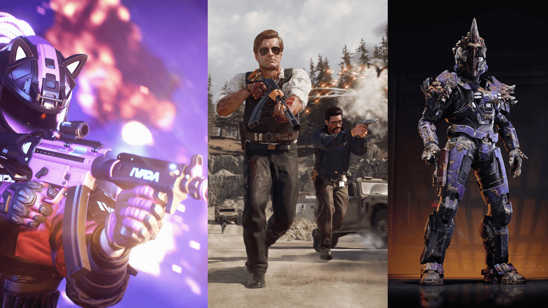 Montagem Olhar Digital com fotos de jogos de tiro online gratuitos
