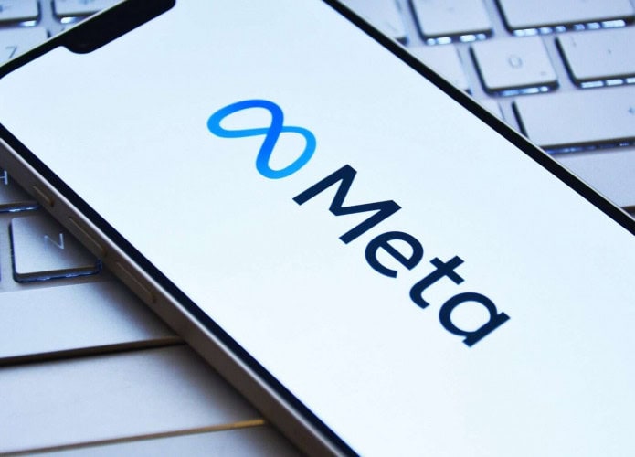 Logo da Meta em um smartphone