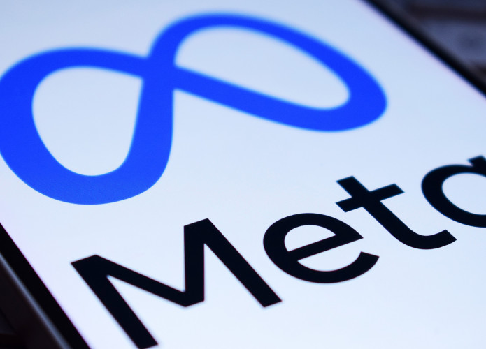 Logo da Meta em um smartphone