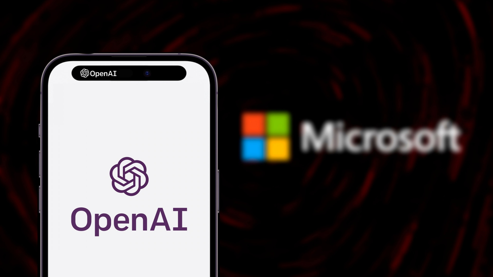 Logos de OpenAI e Microsoft