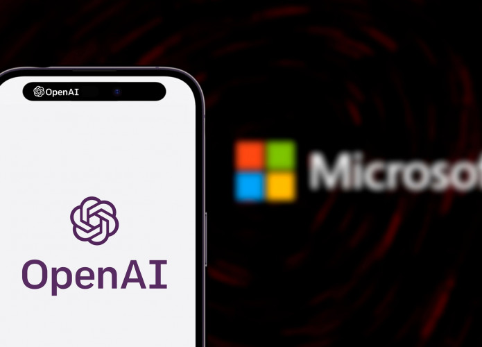 Logos de OpenAI e Microsoft