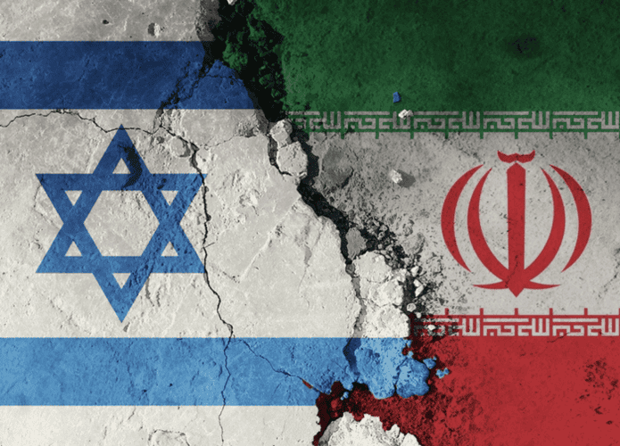 Bandeiras de Israel e Irã