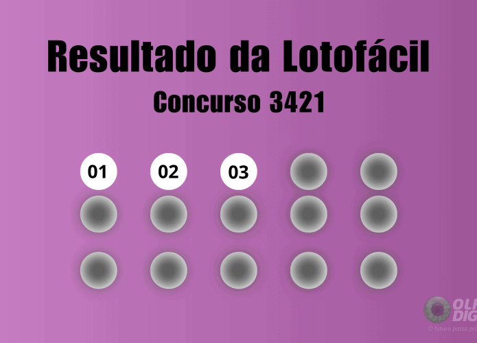 Resultado Lotofácil concurso 3421