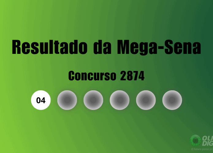 Resultado Mega-Sena concurso 2874
