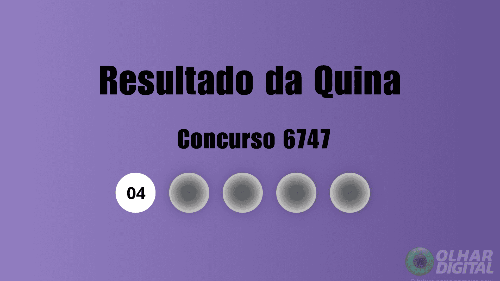 Resultado da Quina concurso 6747
