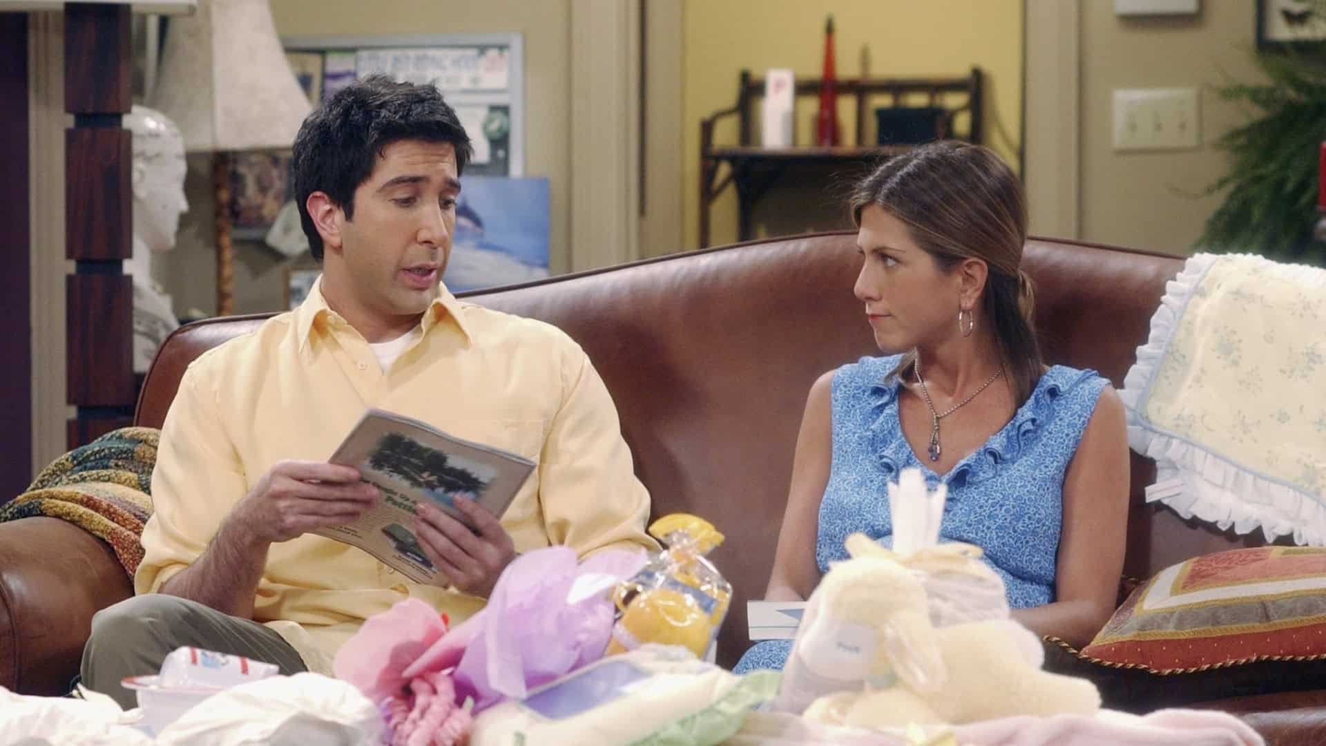 Ross e Rachel no episódio 