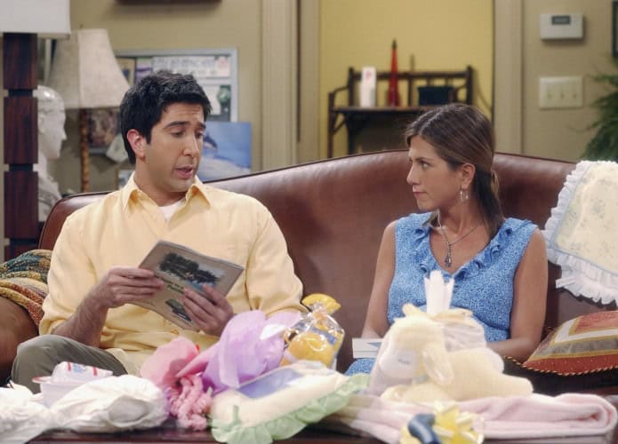 Ross e Rachel no episódio 