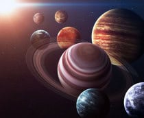 Planetas do sistema solar em alta resolução. Elementos da imagem fornecidos pela NASA.