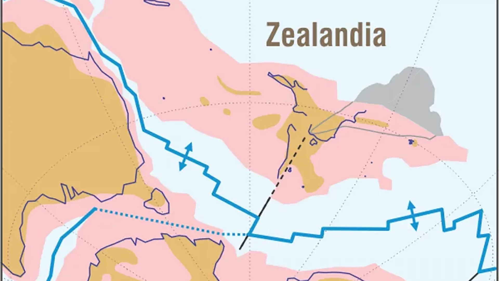 Mapa em close da localização da Zelândia