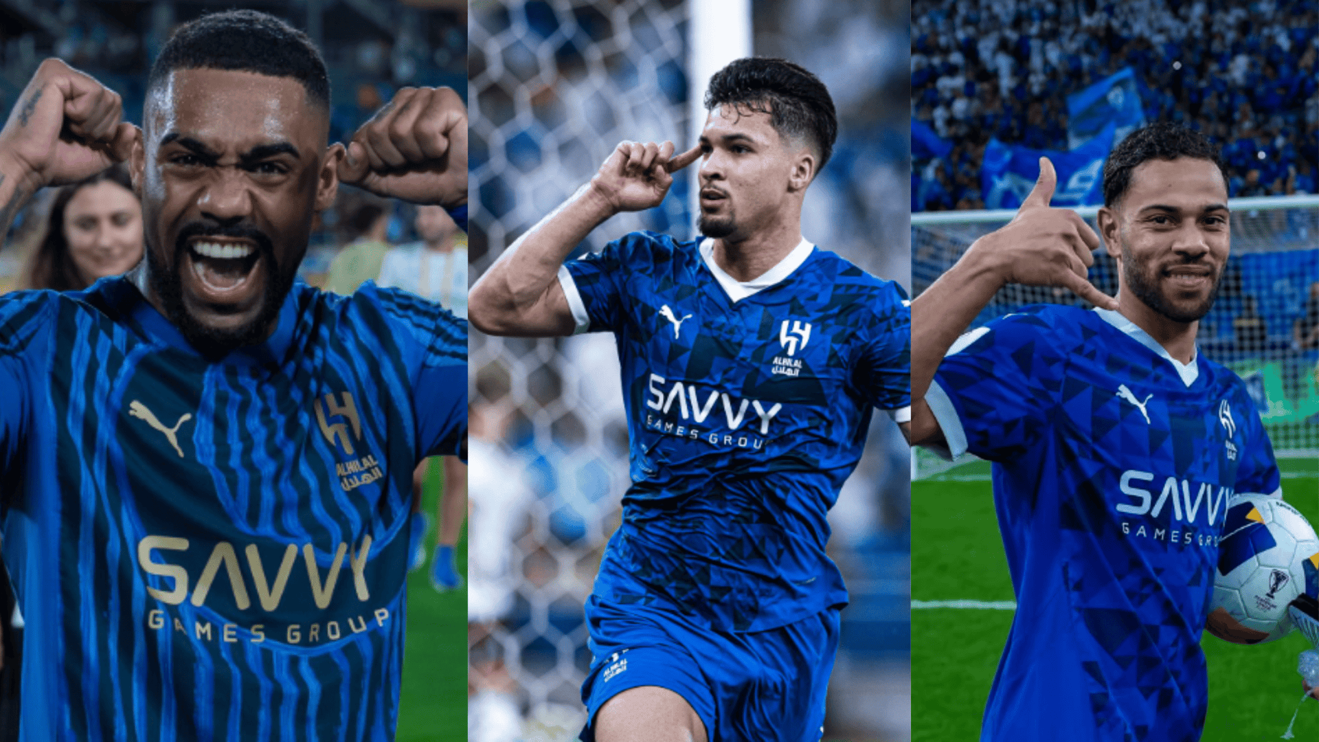 Montagem Olhar Digital com fotos dos brasileiros do Al-Hilal