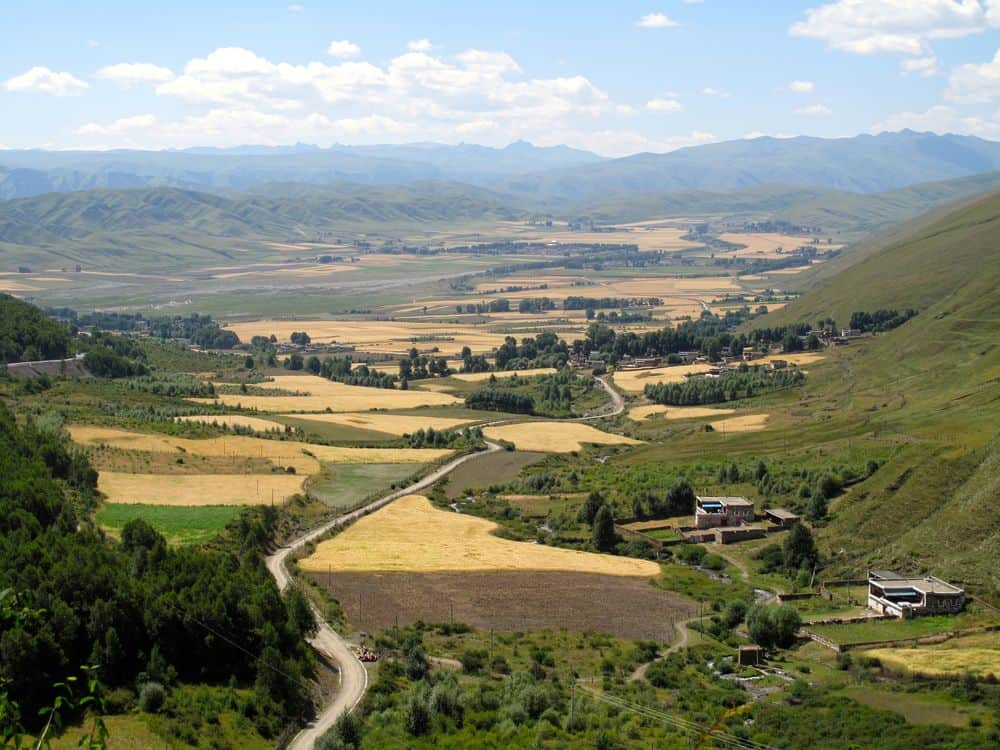 Cenário rural em Sichuan, China.