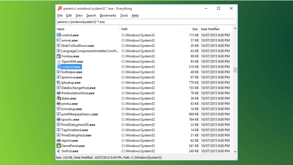 Everything para Windows. Imagem: Reprodução/voidtools