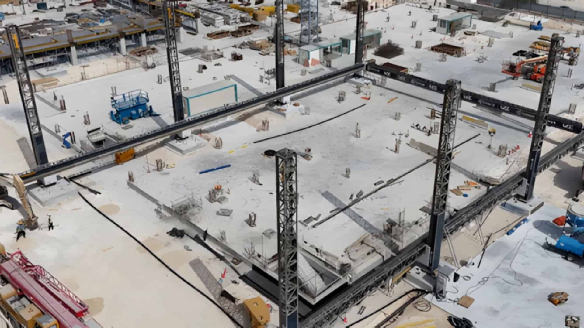 Esqueleto de escolas construídas com impressão 3D no Catar