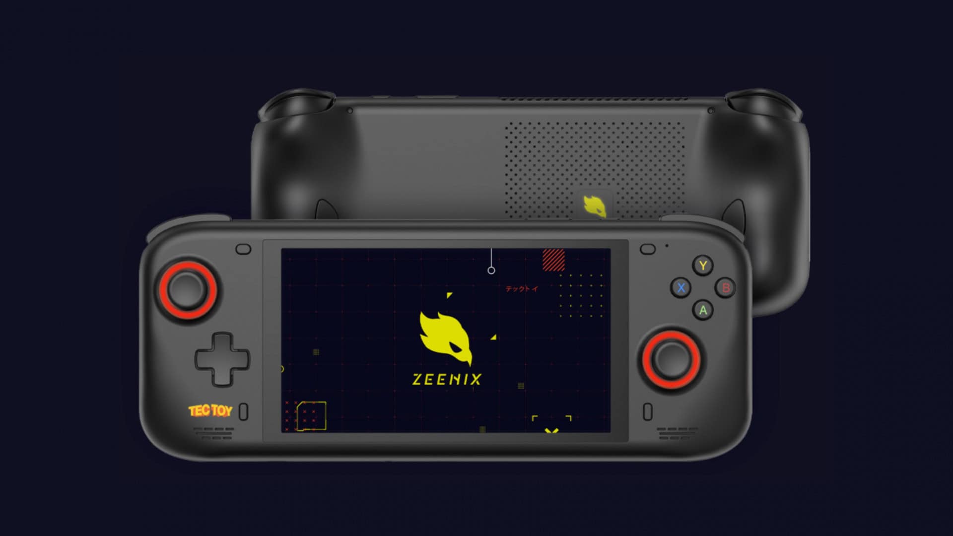 Montagem mostrando parte da frente e de trás do Zeenix Pro da TecToy