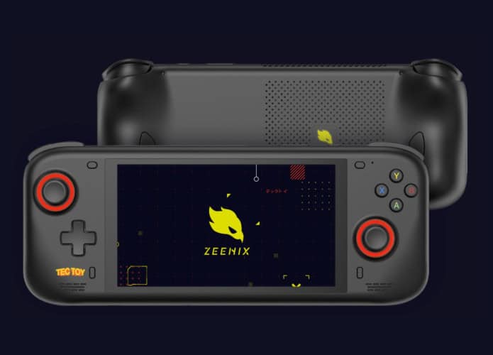 Montagem mostrando parte da frente e de trás do Zeenix Pro da TecToy