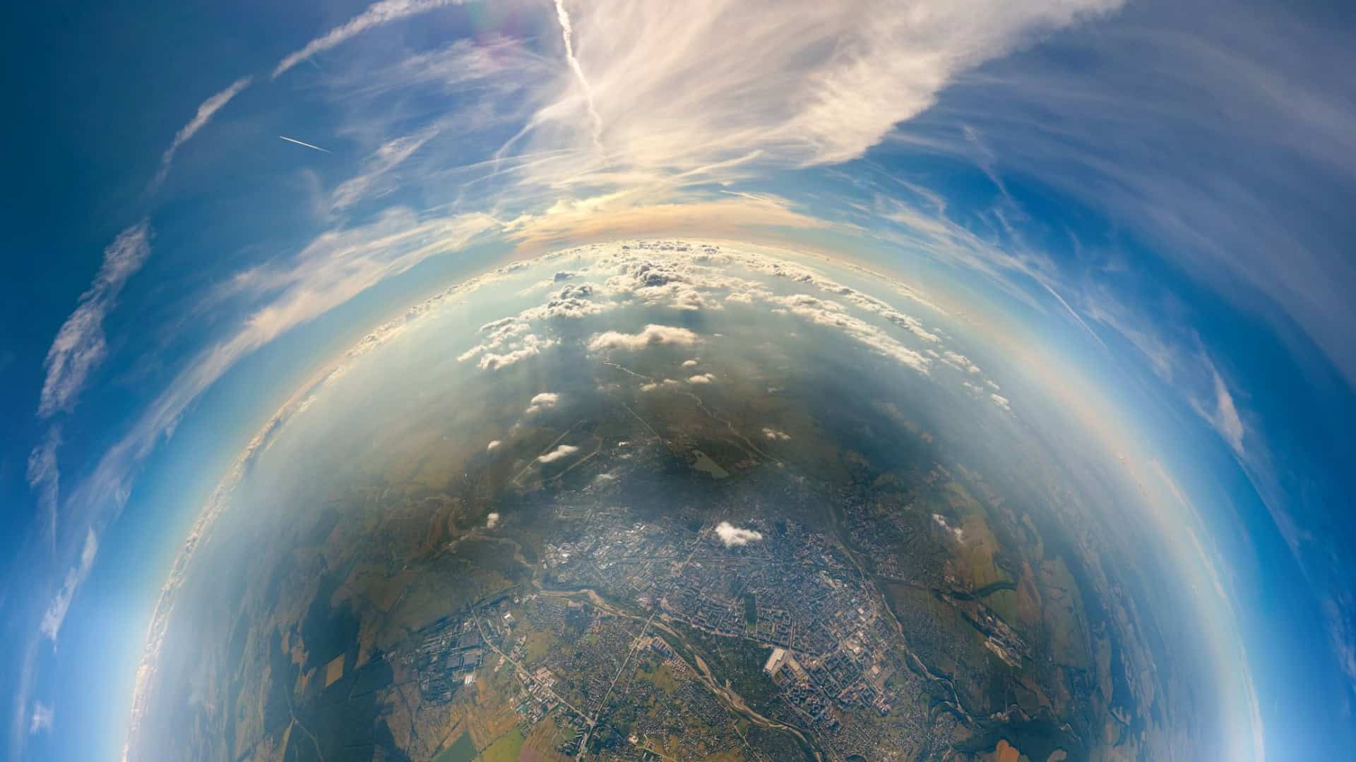 Imagem atmosfera com nuvens
