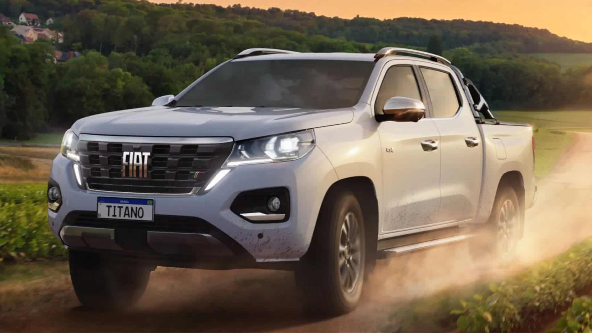 Imagem da Fiat Titano em trajeto te terra