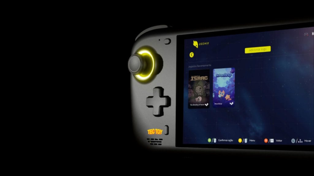 Imagem mostrando jogos para serem selecionados em Zeenix Pro da TecToy