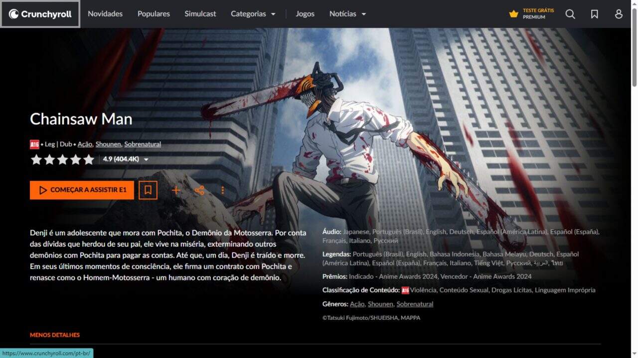 Onde assistir Chainsaw Man dublado? - Olhar Digital