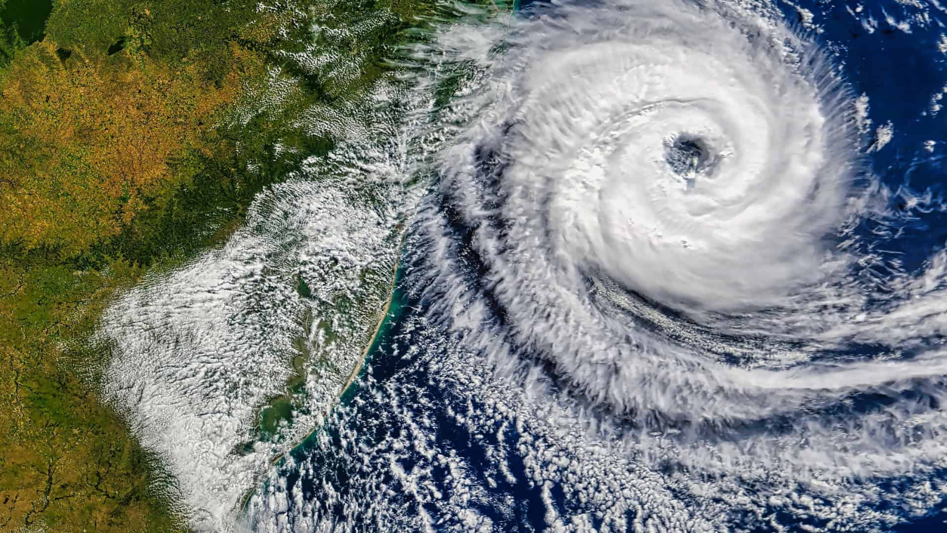 Ciclone se formando na região sul do Brasil