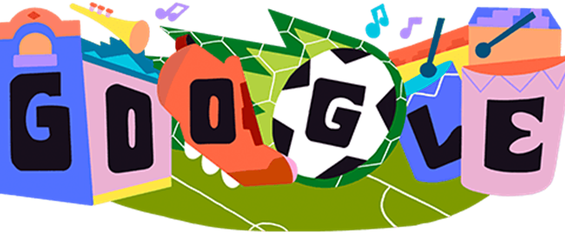 Logo do Google estilizado para a Copa América Feminina 2025