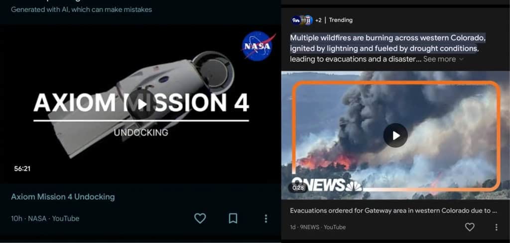 google discover salvar