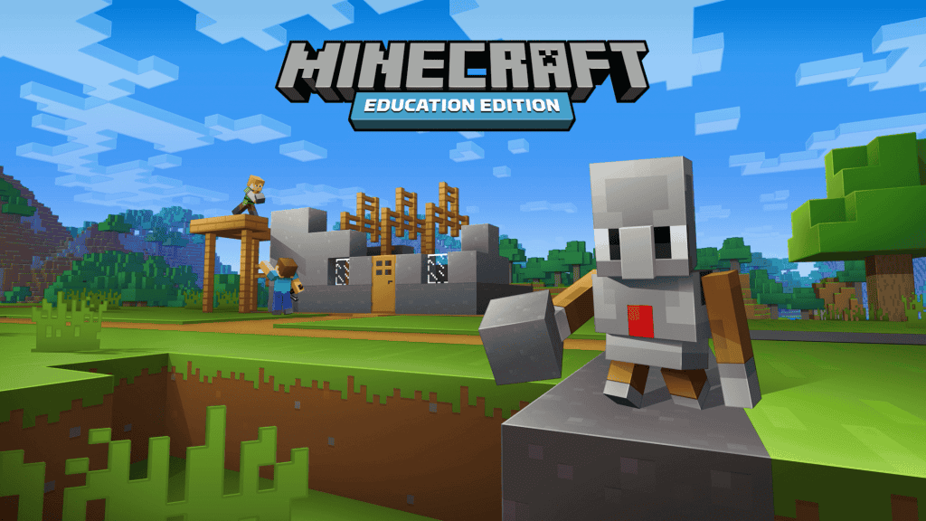 personagens e logos do Minecraft for education