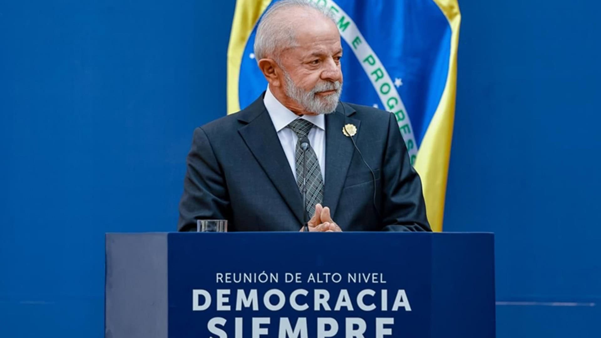 Presidente Lula durante evento Democracia Sempre, no Chile