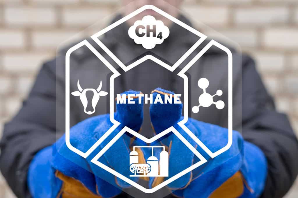 Representação em diagrama do metano
