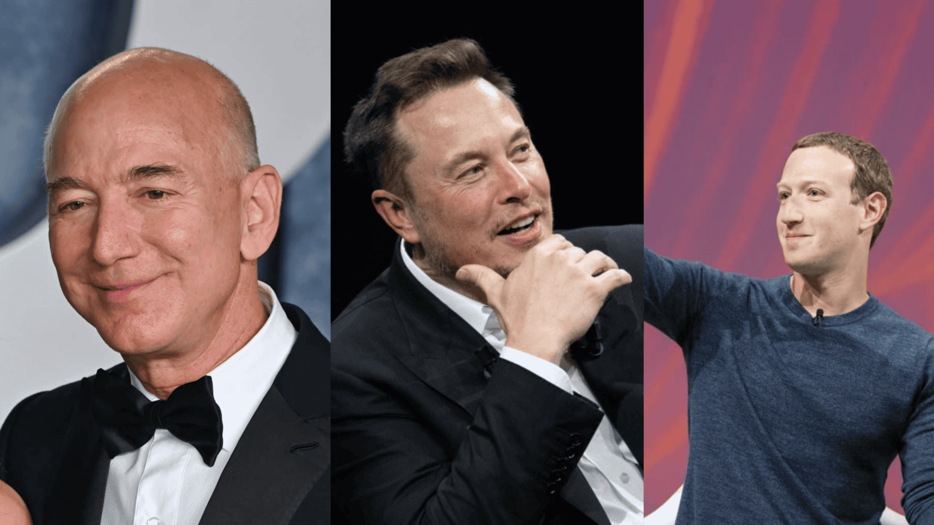 Bezos, Musk e Zuckerberg