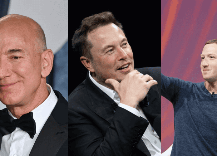 Bezos, Musk e Zuckerberg
