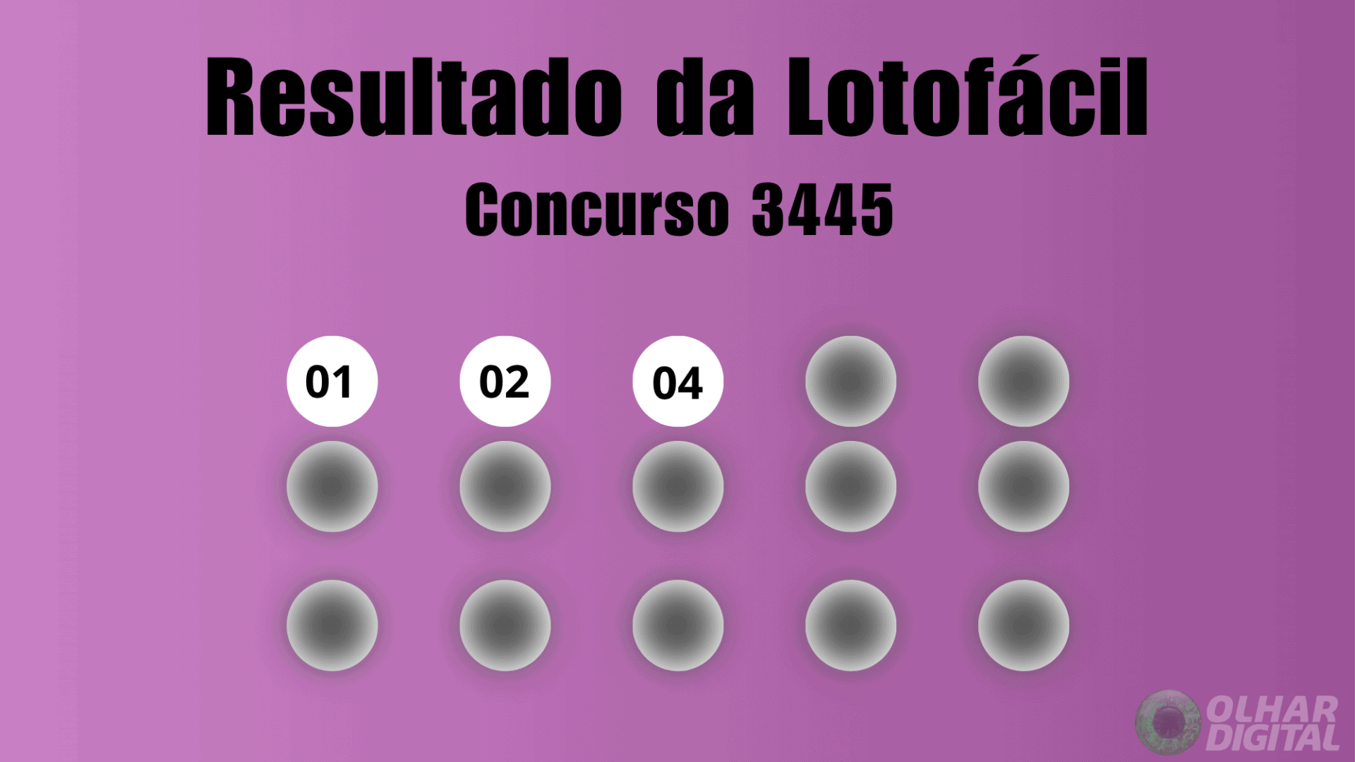 Resultado da Lotofácil concurso 3445