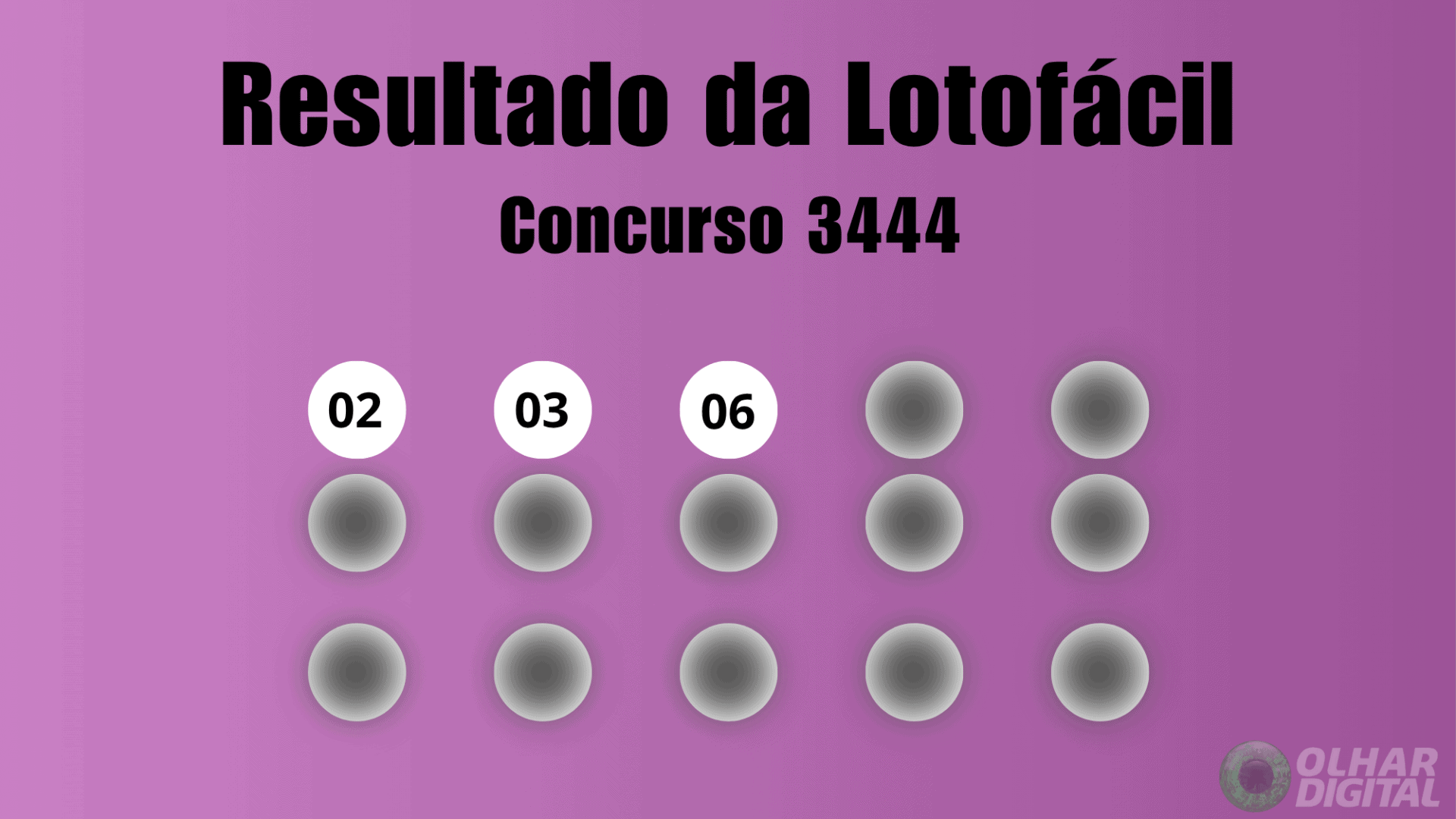 Lotofácil concurso 3444