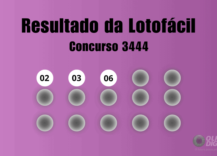 Lotofácil concurso 3444