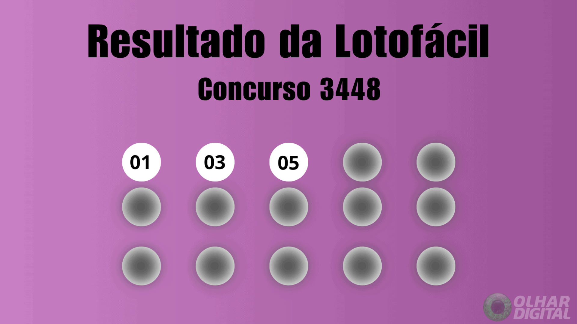 Resultado Lotofácil concurso 3448