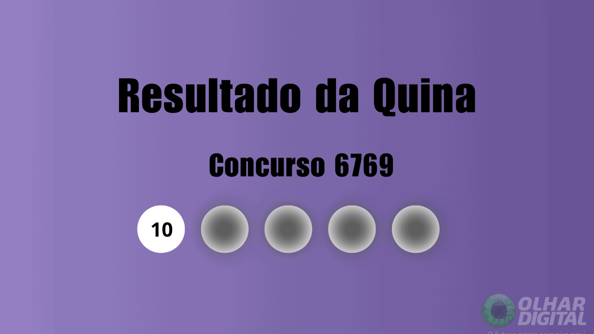 Resultado da Quina concurso 6769