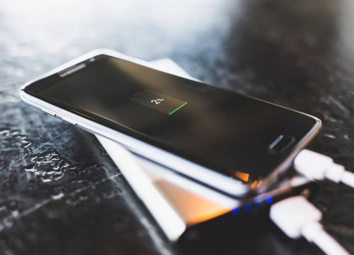 Samsung com a bateria baixa