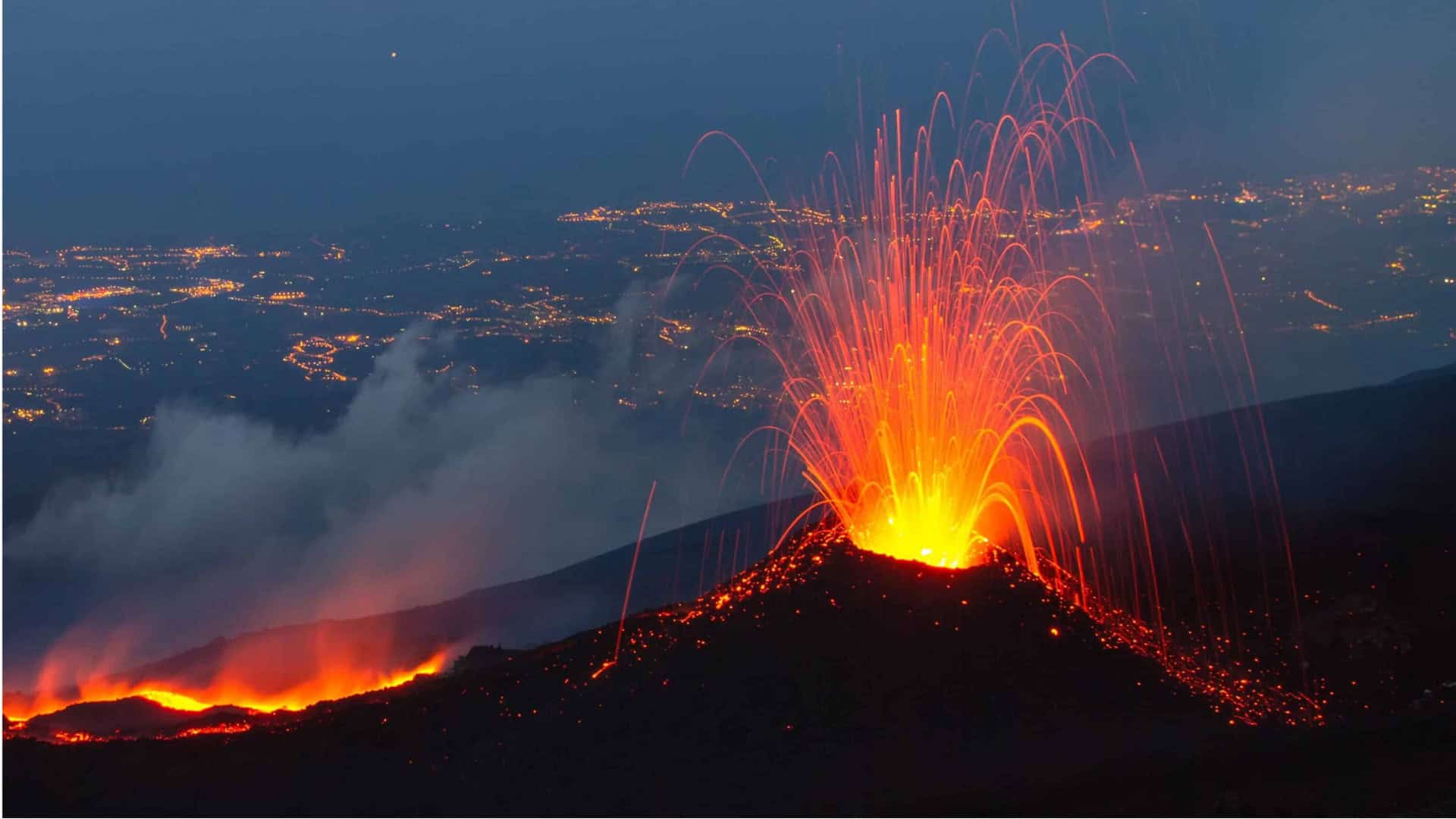 Erupção do vulcão Etna
