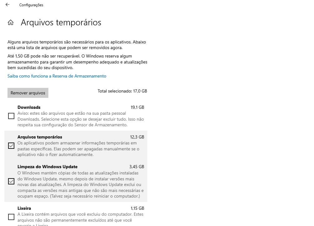Arquivos temporários