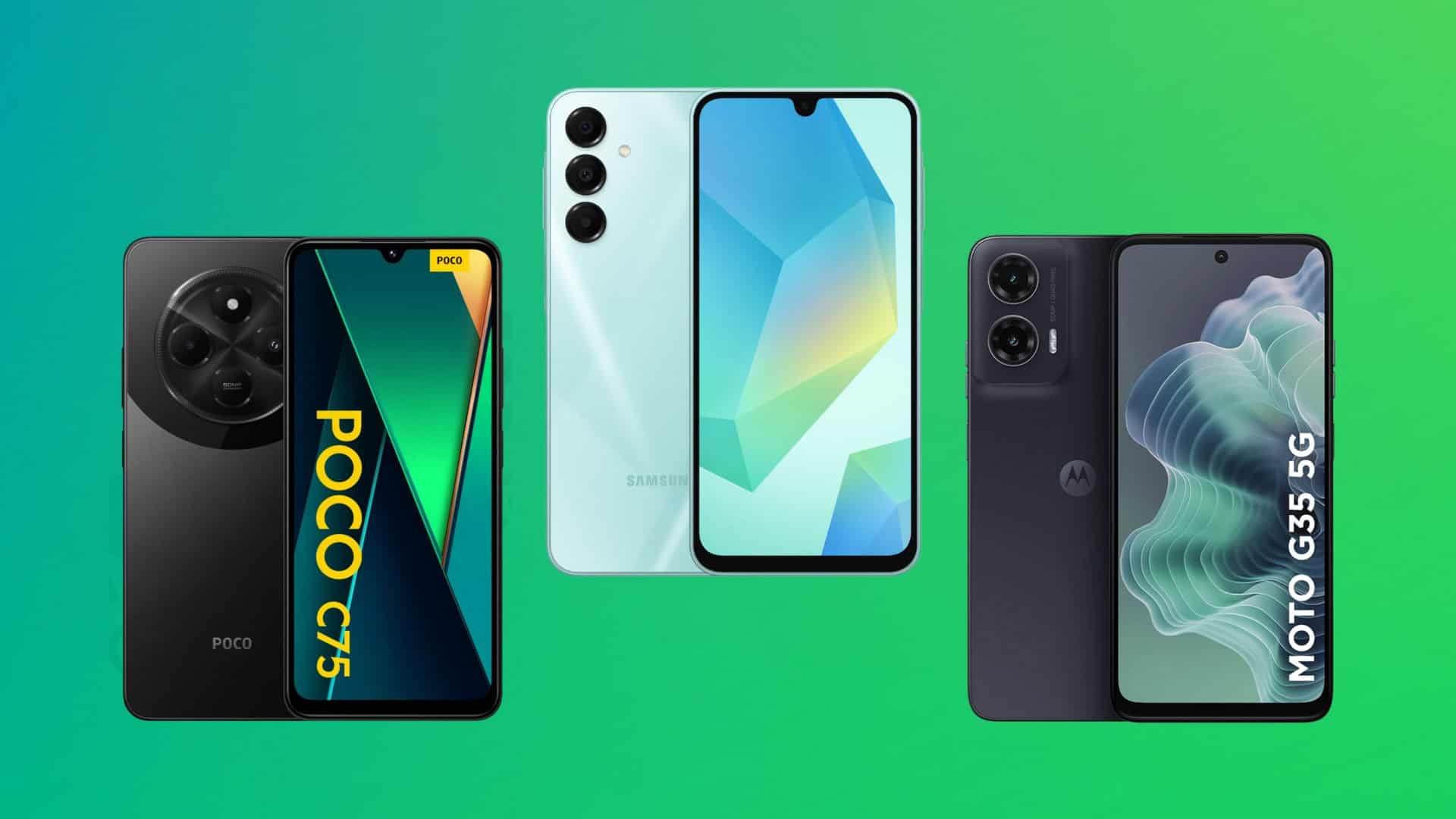 Montagem com celulares da Xiaomi, Samsung e Motorola que custam menos de R$ 1 mil na Amazon