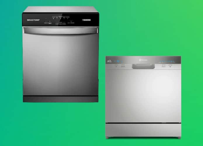 Montagem com lava-louças da Brastemp e Electrolux