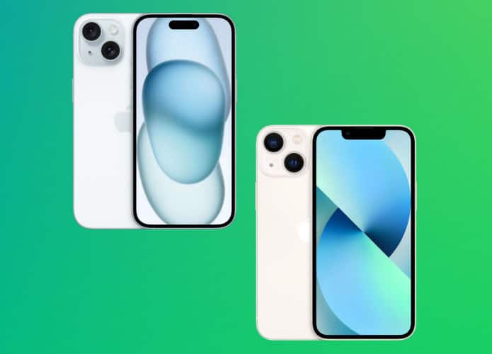 Montagem com modelos de iPhone em promoção na Amazon