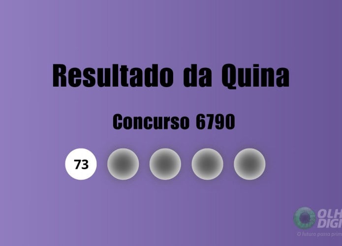 Montagem sobre Quina concurso 6790