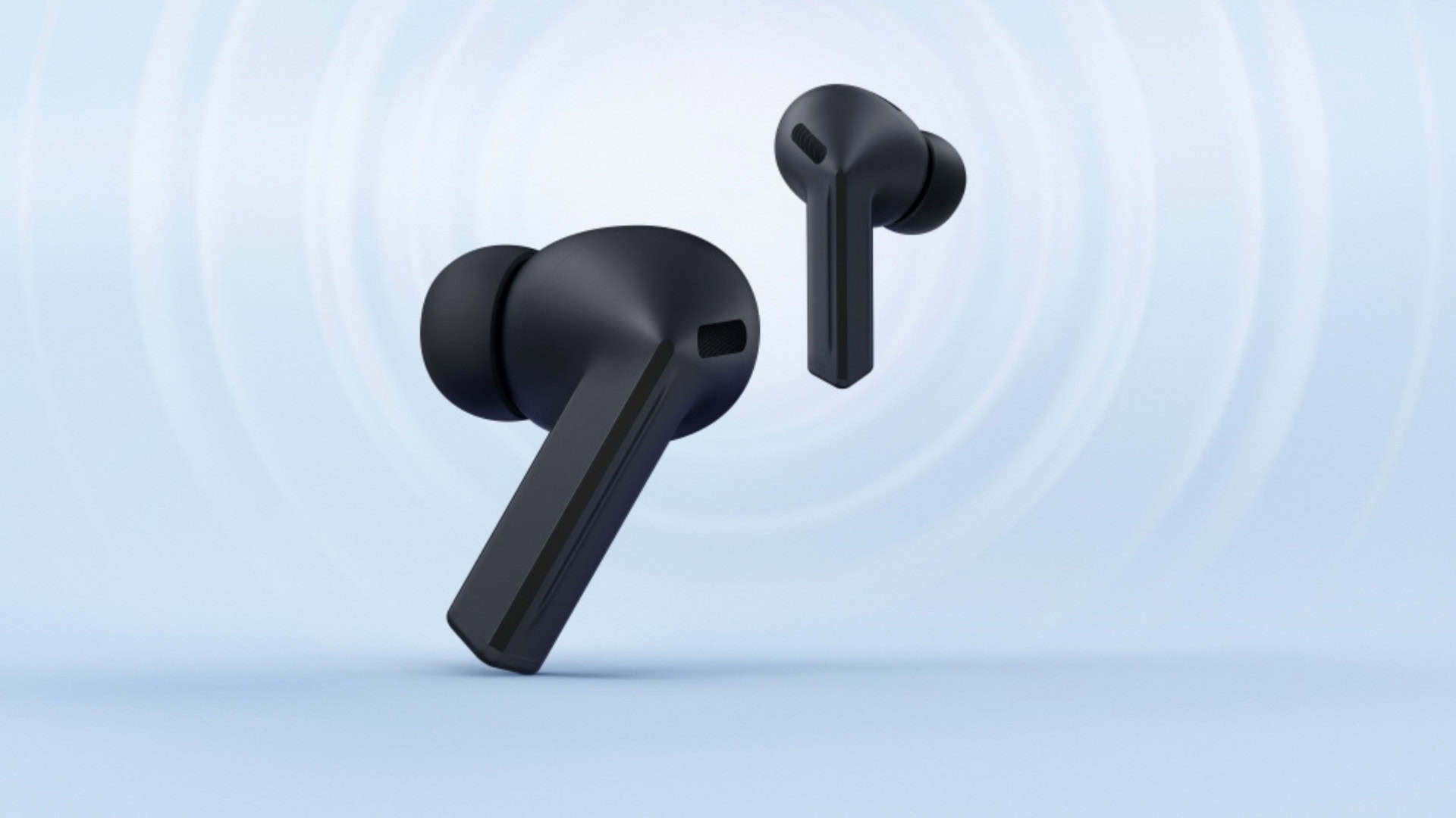 Montagem mostrando par de Galaxy Buds 3 FE da Samsung