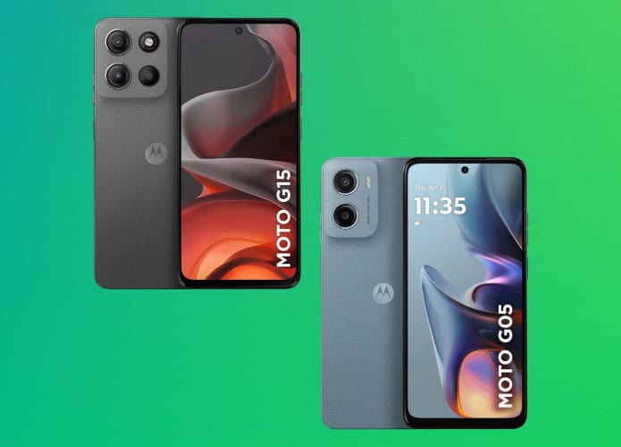 Montagem com modelos de smartphone da Motorola