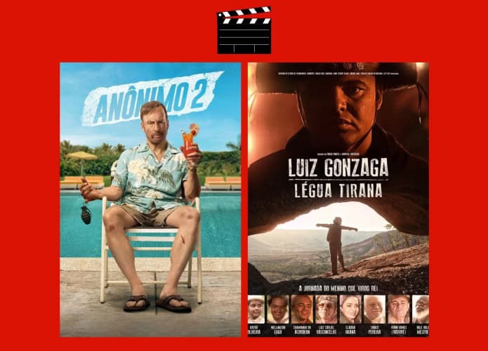 Cartazes dos filmes Anônimo 2 e Luiz Gonzaga: Légua Tirana — estreias de cinema 21 de agosto