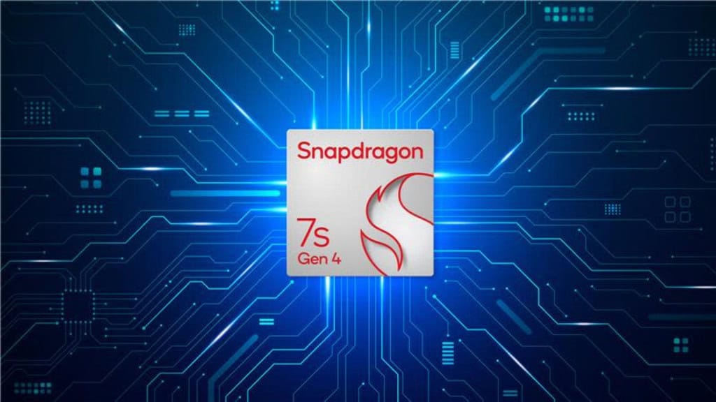 Ilustração sobre o Snapdragon 7s Gen 4, novo chip da Qualcomm