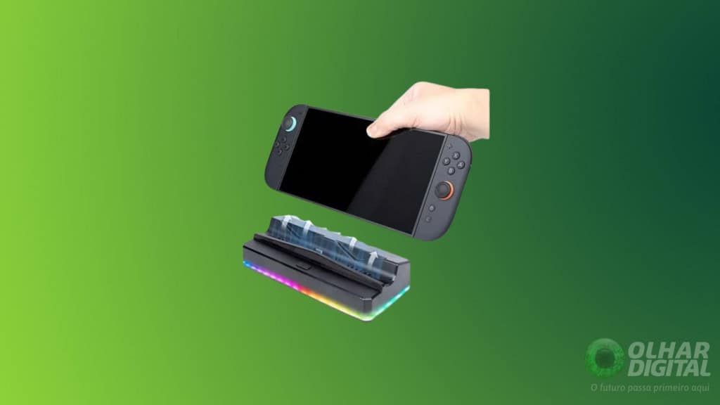 Raryars: Cooler com Suporte e LED para Nintendo Switch 2