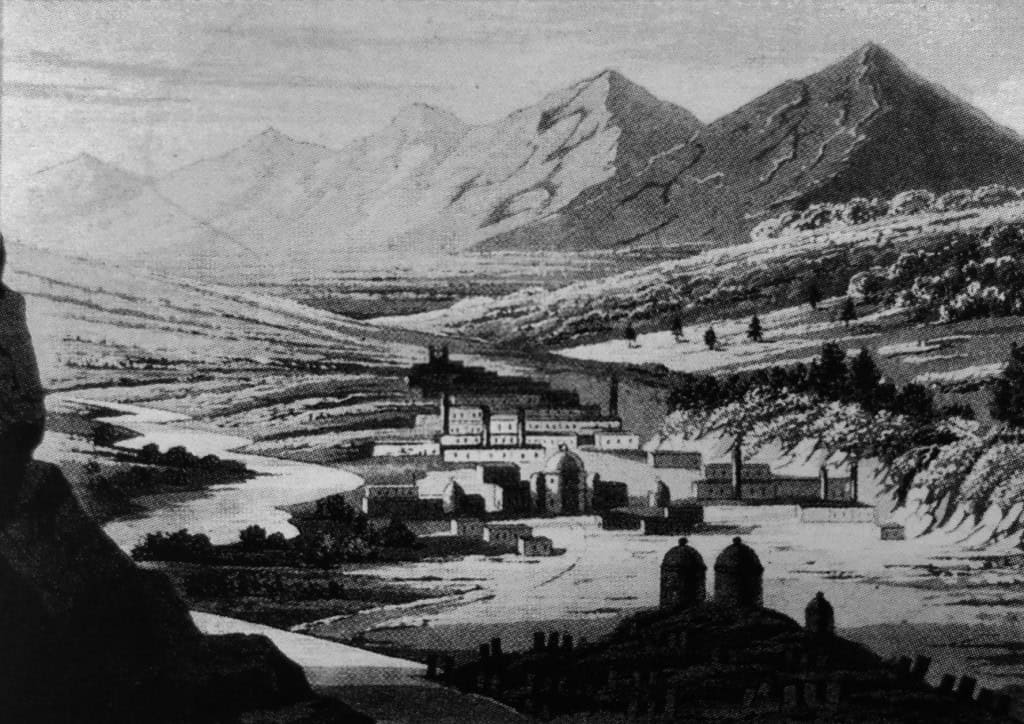 Gravura histórica da Suleimânia do início dos anos 1900.